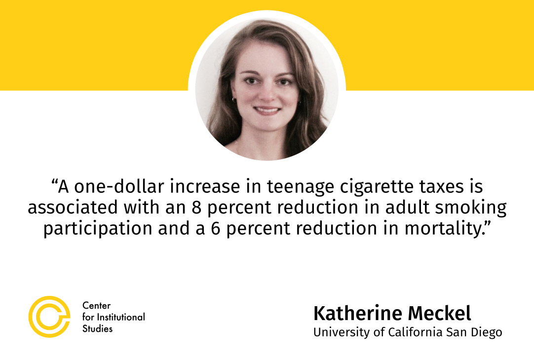 Научный семинар ИНИИ &quot;Cigarette taxes, smoking, and health in the long-run&quot;: Катарин Меккель (Калифорнийский университет в Сан-Диего)