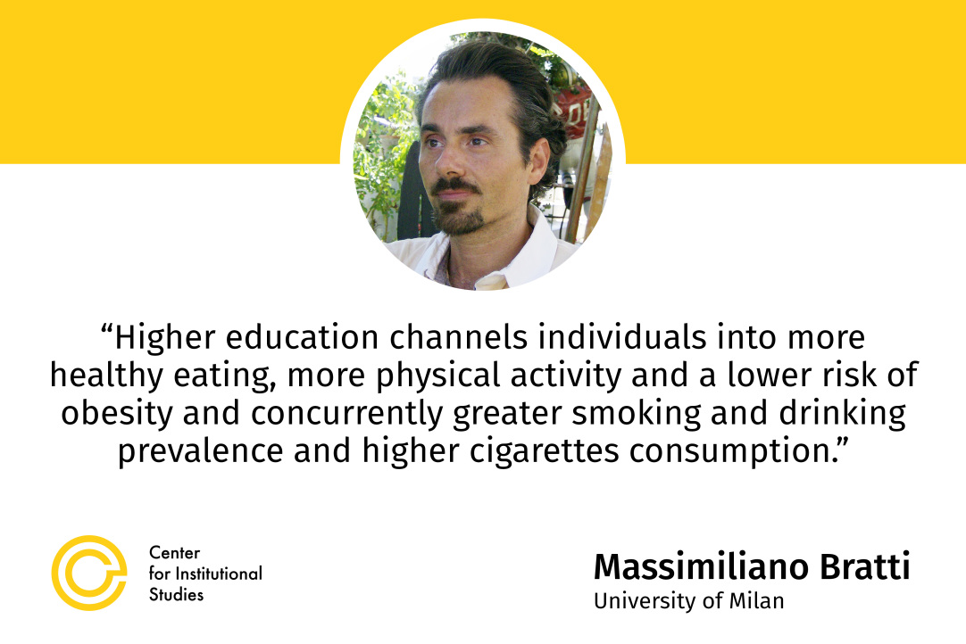 CInSt Research Seminar &quot;Education, Health and Health-Related Behaviors: Evidence from Higher Education Expansion&quot;: Massimiliano Bratti (University of Milan)